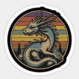 Retro vintage dragon Sticker